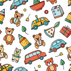 Seamless Pattern Toys