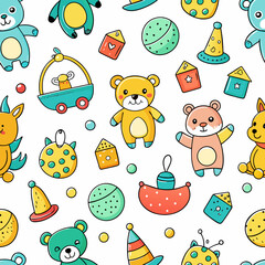 Seamless Pattern Toys