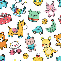 Seamless Pattern Toys
