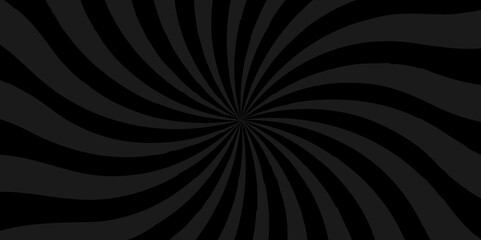 Texture of a Vintage sun ray black and gray radial spiral sunrise, sunlight creative vector summer sunny. surface panoramic retro sunburst banner, poster, template background.	
