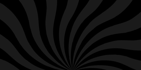 Texture of a Vintage sun ray black and gray radial spiral sunrise, sunlight creative vector summer sunny. surface panoramic retro sunburst banner, poster, template background.	
