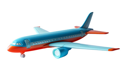Colorful airplane illustration designed for travel-themed projects, perfect for children's books or educational materials.