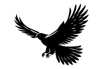 Obraz premium falcon silhouette vector illustration isolated on transparent background- Generative AI