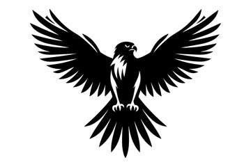 Fototapeta premium falcon silhouette vector illustration isolated on transparent background- Generative AI