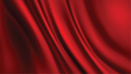 Red silk cloth background luxury fabric texture
