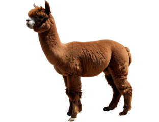 llama isolated on white