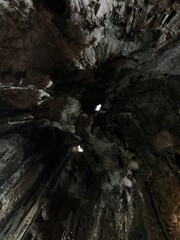 rock ceiling in a cave