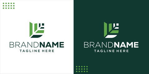 Creative Abstract Leaf L Logo, Design Inspiration, Illustration, Vector © Berkah
