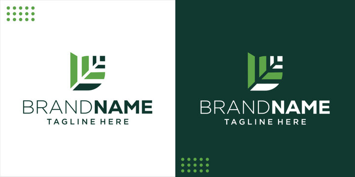 Creative Abstract Leaf L Logo, Design Inspiration, Illustration, Vector