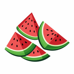 Watermelon Slices art vector illustration