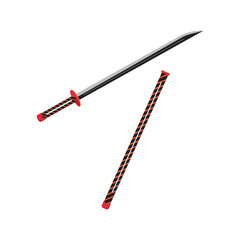 Vector of katana sword from japan