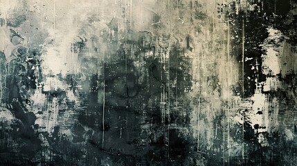 Fototapeta premium A grunge background with dark and light colors. The image features a textured surface with layers of paint and distressed materials, creating an industrial or urban aesthetic