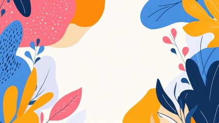 Obraz premium Dive into vibrant hues with this modern cartoonstyle illustration, showcasing playful textures for a fresh backdrop.