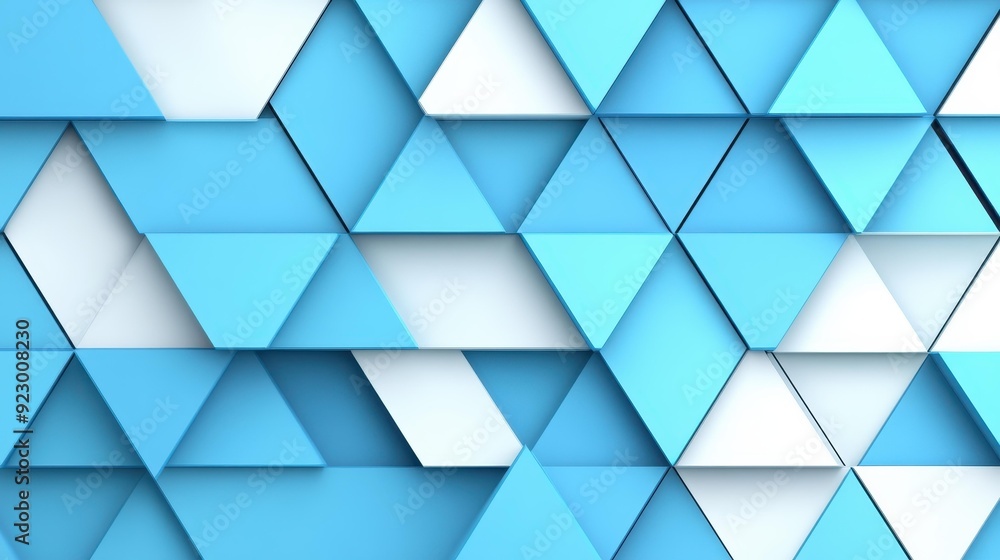 Poster discover a vibrant abstract blue geometric background filled with sleek triangles for a modern touch