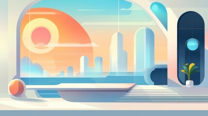 A vibrant abstract background featuring a sleek cyberpunk aesthetic, blending modern textures with cartooninspired design.