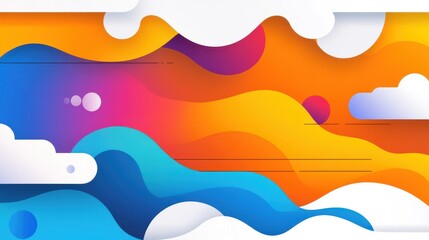 Fototapeta premium Immerse in a vibrant, abstract background featuring a futuristic, sportthemed illustration with playful textures.