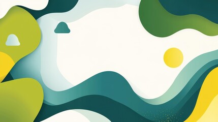 Fototapeta premium Experience the beauty of modern design with vibrant green lines in this abstract vector illustration.