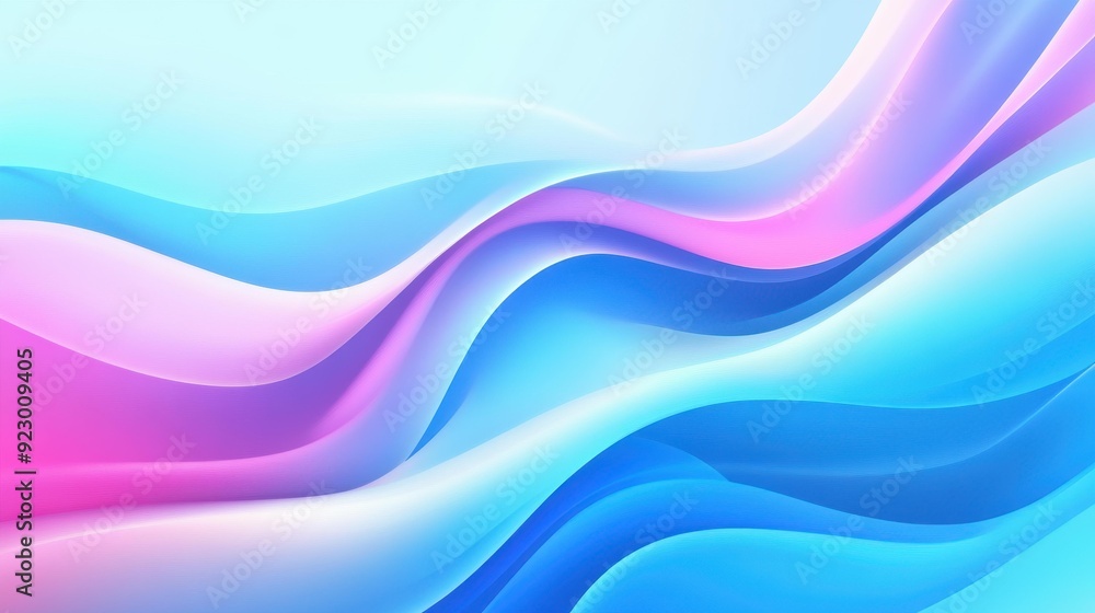 Poster discover a sleek abstract wave tech design with smooth blue light. perfect for modern themes and tec