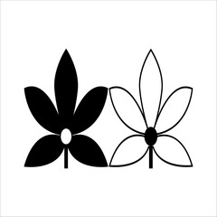 simple cassava leaf vector icon
