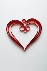 Paper Heart on White Surface