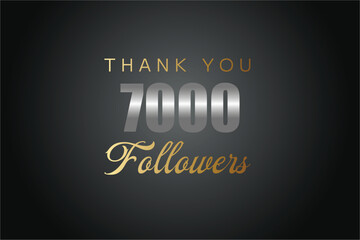 7000 OR 7k followers celebration. Thank you 7000   followers congratulation template banner. banner for social 7k friends and followers. celebrate subscribers and followers.
