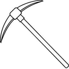 Pickaxe art vector illustration