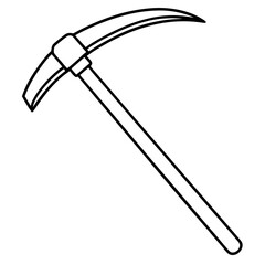 Pickaxe art vector illustration