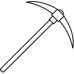 Pickaxe art vector illustration