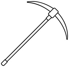 Pickaxe art vector illustration