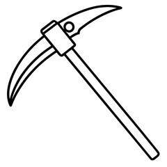 Pickaxe art vector illustration