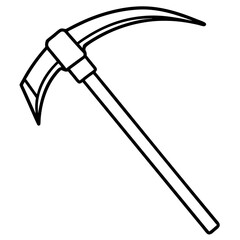 Pickaxe art vector illustration