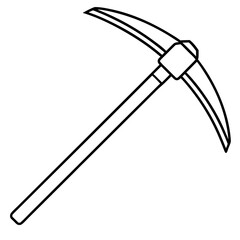 Pickaxe art vector illustration
