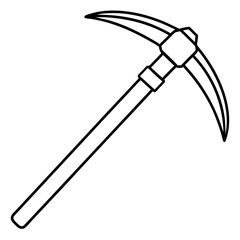 Pickaxe art vector illustration