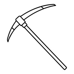 Pickaxe art vector illustration