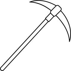Pickaxe art vector illustration