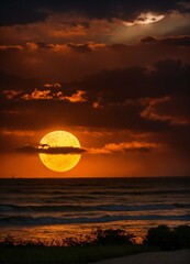 sunset on the beach