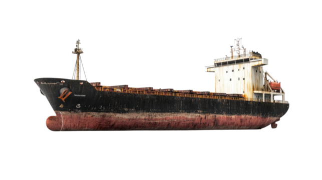 Transport ship transparent background