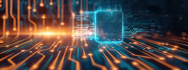 Fototapeta premium Hybrid processing and modules for high-tech environments, hybrid processing modules, cutting-edge tech solutions and integration