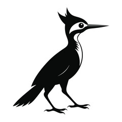 Illustration of Walking Woodpecker silhouette 