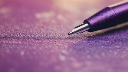 Purple Pen on a Textured Surface