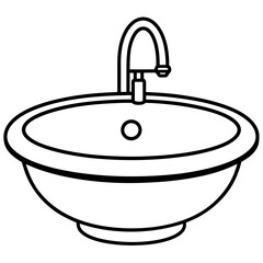 Sink art vector illustration