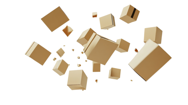 flying packages transparent background