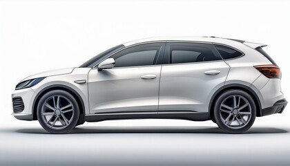 Passenger car isolated on a white background, with clipping path. Full Depth of field. Focus stacking, side view__ passenger car" B 