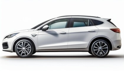 Passenger car isolated on a white background, with clipping path. Full Depth of field. Focus stacking, side view__ passenger car" B 