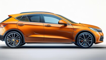 Passenger car isolated on a white background, with clipping path. Full Depth of field. Focus stacking, side view__ passenger car" B 