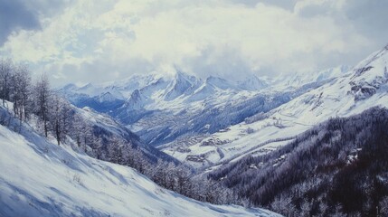 Snowy Mountain Landscape