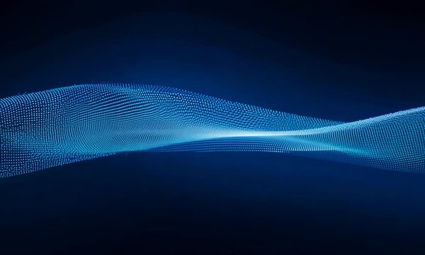 A blue line with a lot of dots in it. The line is very long and it looks like it is moving