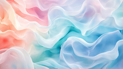 Obraz premium Abstract Fluid Art with Flowing Waves Serene Painting of Dynamic Motion and Colors