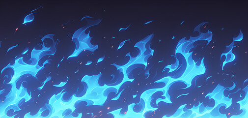blue flames abstract background illustration, gaming event background