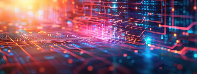 Obraz premium Modeling encryption processes and insights, visualized as digital locks and keys in a secure network, emphasizing data protection.